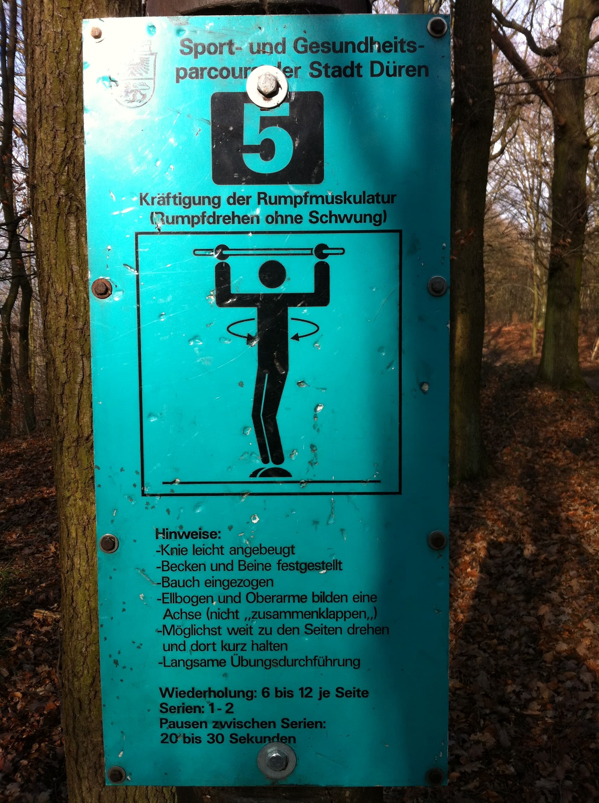 Fitness Station in Lichtung Marieneiche